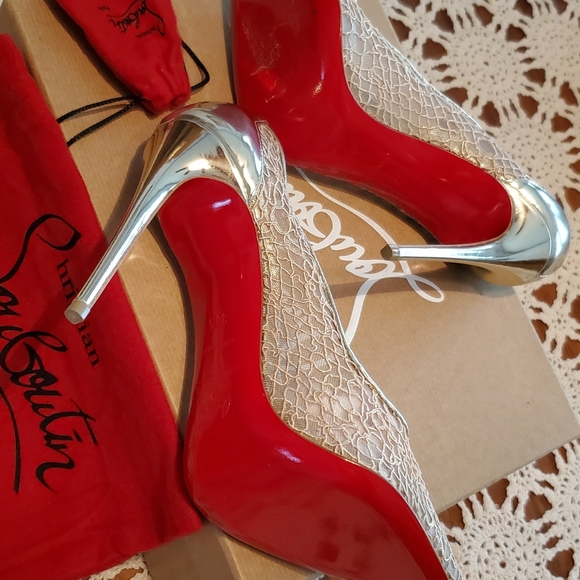 Brand new Gold Louboutin shoes. - Picture 3 of 6